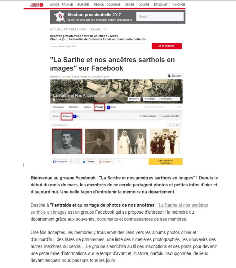 Articles de presse - Ouest France Avril 2017 (version web)