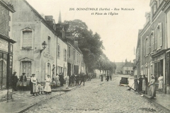 Bonnétable - Rue Nationale et Place de l'Eglise