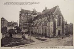 Le Mans - Cathédrale Saint Julien - La Nef (côté NO), style roman du XIème siècle
