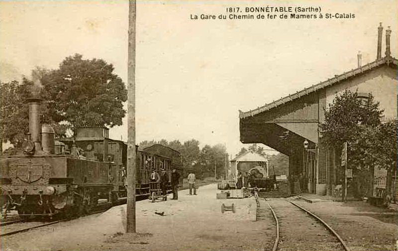 Bonnétable - La Gare du Chemin de fer de Mamers à Saint Calais