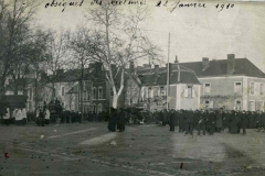 Mamers - Accident du tramway à vapeur le 20 janvier 1910 - Obsèques des victimes le 22 janvier 1910 (Michèle Ligot Robinet)