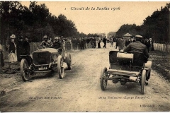 Circuit de la Sarthe 1906 - Le départ aux tribunes