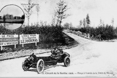 Circuit de la Sarthe 1906 - Virage à l'entrée de la Forêt de Vibraye