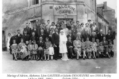 Berfay - Mariage - GAUTIER Adrien, Alphonse, Léon et DESOEUVRE Juliette - Vers 1930 (Nicolas Soulard dit Cocojobo)