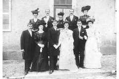 Brains sur Gée - Mariage - DORE Albert et SERGENT Marguerite - 28 juillet 1908 - Vue 02 (Sylvie Leveau)