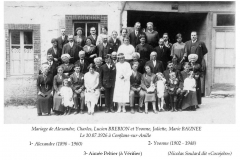 Conflans sur Anille - Mariage - BREBION Alexandre, Charles, Lucien et BAUNEE Yvonne, Juliette, Marie - 10 juillet 1926 (Nicolas Soulard dit Cocojobo)