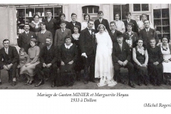 Dollon - Mariage - MINIER Gaston et HOYAU Marguerite - 1933 (Michel Rogerie)