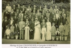 Le Grand Lucé - Mariage - CHANDELIER Jean et GODEFROY Georgette - 25 avril 1946 - Vue 02 (Chantal Vieux)