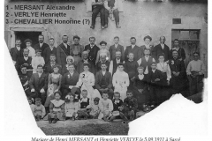 Sarcé - Mariage - MERSANT Alexandre et VERLYE Henriette - 5 septembre 1911 - Vue 02 (Gaston Beaumont)