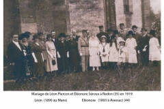 Zone 35 - Redon - Mariage - PIERCON Léon et SEROUX Eléonore - 1919 (Françoise Lebreton)