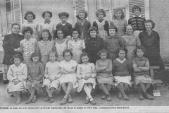 Précigné - Groupes - Photos de classe - Ecole Saint Joseph - Institutrice Melle BLOND - 1953-1954