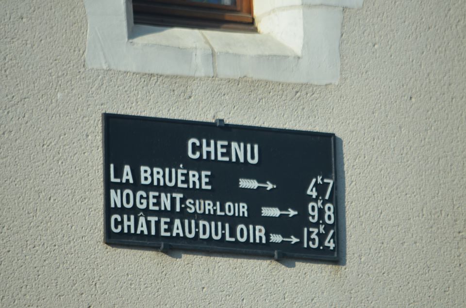 Chenu - Plaque de cocher - La Bruère - Nogent sur Loir - Château du Loir (San Doni)