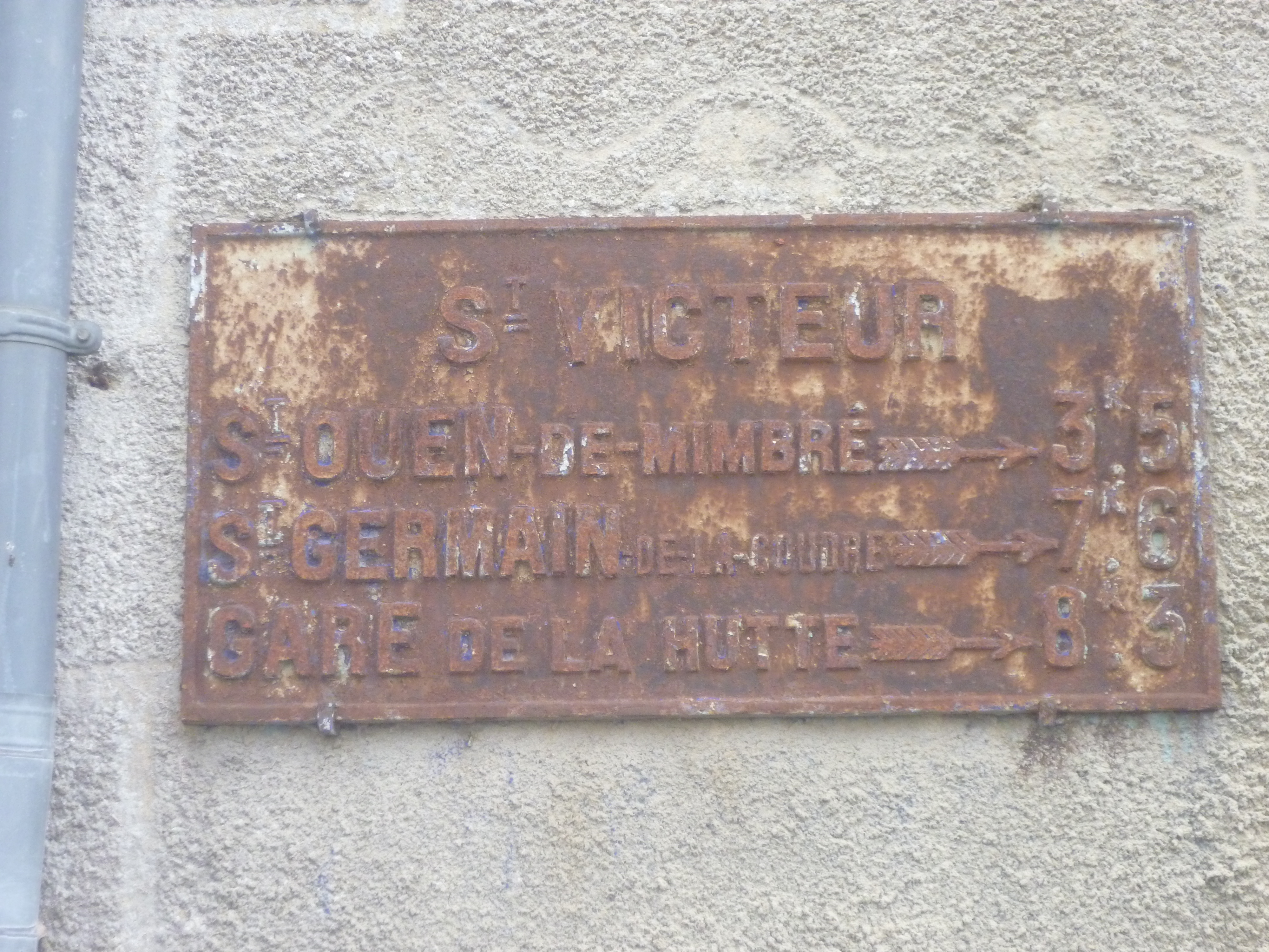 Saint Victeur - Plaque de cocher - Saint Ouen de Mimbré - Saint Germain de la Coudre - Gare de La Hutte (Gwéna Tireau)
