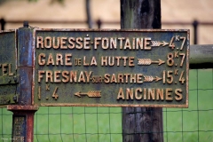 Ancinnes, le Gué de l'Aune - Plaque de cocher - Rouessé Fontaine - Gare de La Hutte - Fresnay sur Sarthe - Ancinnes (Philippe Gondard)