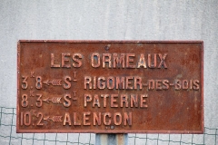 Ancinnes, lieu dit Les Ormeaux - Plaque de cocher - Saint Rigomer des Bois - Saint Paterne - Alençon (Philippe Gondard)