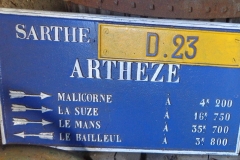 Arthezé, rue Notre Dame - Plaque de cocher - Malicorne - La Suze - Le Mans - Le Bailleul (Marie-Yvonne Mersanne)