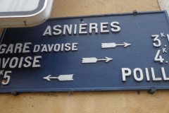 Asnières sur Vègre - Plaque de cocher - Gare d'Avoise - Avoise - Poillé (Marie-Yvonne Mersanne)