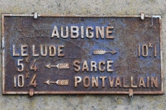 Aubigné Racan - Plaque de cocher - Le Lude - Sarcé - Pontvallain (San Doni)
