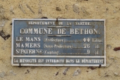 Béthon - Plaque de cocher - Le Mans - Mamers - Saint Paterne (Source Internet, Yodaspirine)
