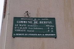 Berfay - Plaque de cocher - Le Mans - Saint Calais - Vibraye (Source Internet, Simon de l'Ouest)