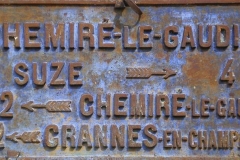 Chemiré le Gaudin - Plaque de cocher - La Suze - Chemiré le Gaudin - Crannes en Champagne (Philippe Gondard)