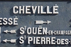Chevillé - Plaque de cocher - Avessé - Saint Ouen en Champagne - Saint Pierre des Bois (Sylvie Leveau)