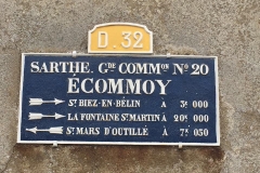 Ecommoy - Plaque de cocher - Saint Biez en Belin - La Fontaine Saint Martin - Saint Mars d'Outillé (David Esnault-Quint)