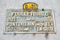 Foulletourte - Plaque de cocher - Oizé - Pontvallain - La Suze (Véronique Foulon-Légère)