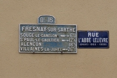 Fresnay sur Sarthe - Plaque de cocher - Sougé le Ganelon - Saint Paul le Gautier - Alençon - Villaines la Juhel (Source Internet, Yodaspirine)