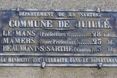 Juillé - Plaque de cocher - Le Mans - Mamers - Beaumont sur Sarthe (Fabien Demeules)