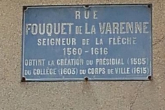 La Flèche - Plaque de rue - Rue Fouquet de La Varenne - Seigneur de La Flèche