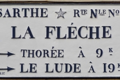 La Flèche, avenue d'Estournelles de Constant - Plaque de cocher - La Flèche - Thorée - Le Lude (Véronique Foulon-Légère)