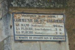 La Flèche, rue Sainte Colombe - Plaque de cocher - Le Mans - La Flèche (Loïc Prémartin)