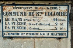 La Flèche, rue Sainte Colombe - Plaque de cocher - Le Mans - La Flèche (Véronique Foulon-Légère)