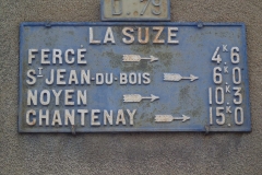 La Suze sur Sarthe - Plaque de cocher - Fercé - Saint Jean du Bois - Noyen - Chantenay (Marie-Yvonne Mersanne)