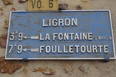 Ligron - Plaque de cocher - La Fontaine Saint Martin - Foulletourte (Marie-Yvonne Mersanne)