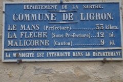 Ligron - Plaque de cocher - Le Mans - La Flèche - Malicorne (Marie-Yvonne Mersanne)