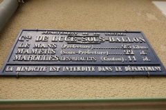 Lucé sous Ballon - Plaque de cocher - Le Mans - Mamers - Marolles les Braults (Miguel Déchère)