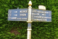 Lucé sous Ballon - Plaque de cocher - Meurcé - Vivoin - Gare de Vivoin Beaumont - Lucé sous Ballon - Ballon - Gare de Maresché - Maresché (Miguel Déchère)