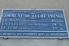 Luché Pringé - Plaque de cocher - Le Mans - La Flèche - Le Lude (Nicolas Jamois)