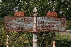 Mézières sur Ponthouin, lieu dit La Coudraie - Mézières sous Ballon jusqu'en 1964 - Plaque de cocher - Congé sur Orne - Nouans - René et Mézières sous Ballon - Gare de Saint Aignan - Saint Mars sous Ballon - Ballon (Source Internet, Pymouss)