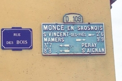 Moncé en Saosnois - Plaque de cocher - Saint Vincent des Prés - Mamers - Peray - Saint Aignan (Fabienne Germain)