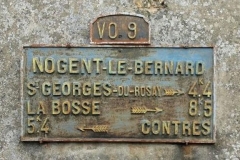 Nogent le Bernard - Plaque de cocher - Saint Georges du Rosay - La Bosse - Contres (Valérie Lusson)