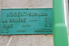 Nogent sur Loir - Plaque de cocher - La Bruère - Vaas - Marçon (San Doni)