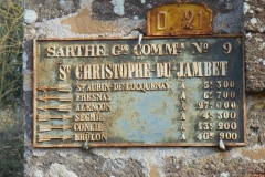 Saint Christophe du Jambet - Plaque de cocher - Saint Aubin de Locquenay - Fresnay - Alençon - Ségrie - Conlie - Brûlon (Fabien Demeules)