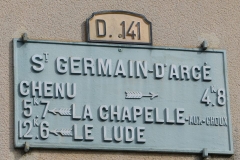 Saint Germain d'Arcé - Plaque de cocher - Chenu - La Chapelle aux Choux - Le Lude (San Doni)