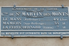Saint Martin des Monts - Plaque de cocher - Le Mans - Mamers - La Ferté Bernard (Source Internet, Pymouss)