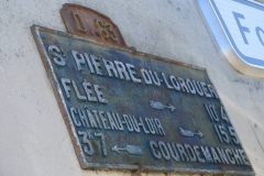 Saint Pierre du Lorouër, rue de la Forêt - Plaque de cocher - Flée - Château du Loir - Courdemanche (San Doni)