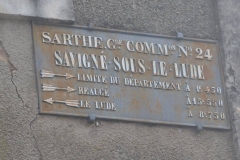 Savigné sous le Lude - Plaque de cocher - Limite du département - Beaucé - Le Lude (San Doni)