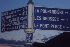 Zone 61 - Mieuxcé, lieu dit La Caillère - Plaque de cocher - Condé sur Sarthe - Alençon - La Ferrière Bochard - Saint Céneri le Gérei - La Poôté - La Poupardière - Les Brosses - Le Pont Percé (Gwéna Tireau)